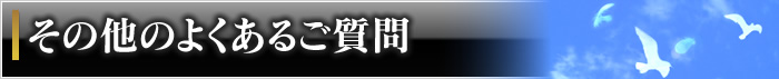 その他よくあるご質問